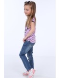 Pantaloni fete din denim cu plasture NDZ207 - Magazin online - Boutique